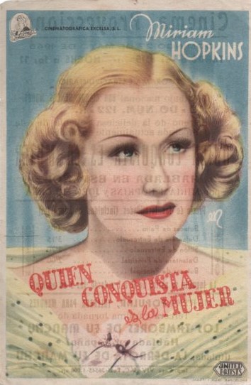 PROGRAMA DE CINE: QUIEN CONQUISTA ES LA MUJER