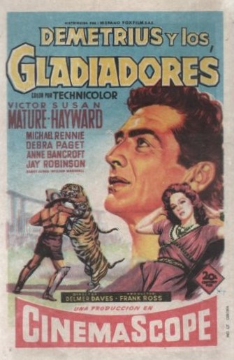 PROGRAMA DE CINE: DEMETRIUS Y LOS GLADIADORES