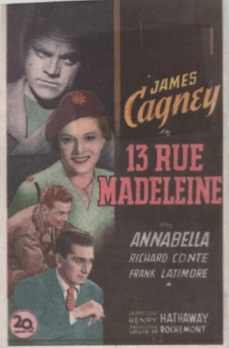 PROGRAMA DE CINE: 13 RUE MADELEINE