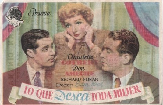 PROGRAMA DE CINE: LO QUE DESEA TODA MUJER