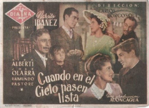 PROGRAMA DE CINE: CUANDO EN EL CIELO PASEN LISTA