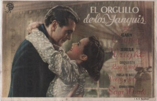 PROGRAMA DE CINE: EL ORGULLO DE LOS YANQUIS