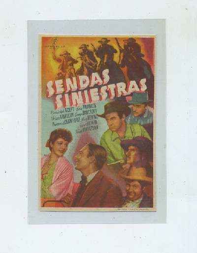 PROGRAMA DE CINE: SENDAS SINIESTRAS