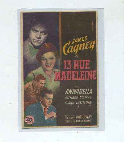 PROGRAMA DE CINE: 13 RUE MADELEINE