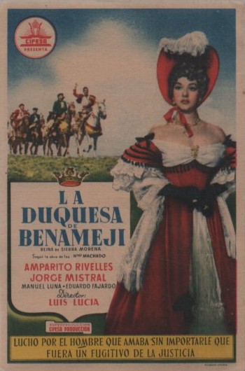 PROGRAMA DE CINE: LA DUQUESA DE BENAMEJI