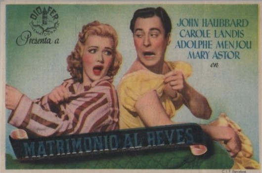 PROGRAMA DE CINE: MATRIMONIO AL REVÉS