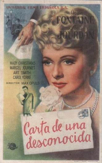 PROGRAMA DE CINE: CARTA DE UNA DESCONOCIDA