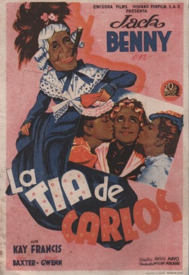 PROGRAMA DE CINE: LA TIA DE CARLOS