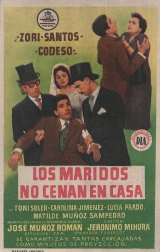 PROGRAMA DE CINE: LOS MARIDOS NO CENAN EN CASA
