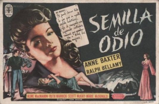 PROGRAMA DE CINE: SEMILLA DE ODIO