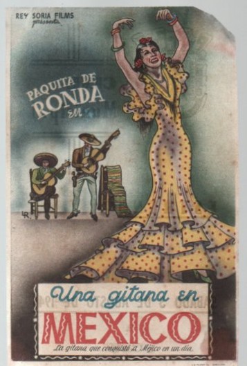 PROGRAMA DE CINE: UNA GITANA EN MEXICO CINE MUNICIPAL 1946 CADIZ
