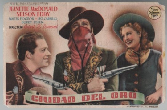PROGRAMA DE CINE: CIUDAD DEL ORO. PUBLICIDAD CINE AVENIDA 1944 CADIZ