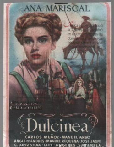 PROGRAMA DE CINE: DULCINEA. PUBLICIDAD CINE MUNICIPAL CÁDIZ 1949