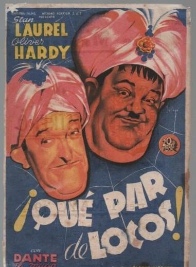 PROGRAMA DE CINE: ¡QUE PAR DE LOCOS! PUBLICIDAD CINE MUNICIPAL CADIZ 1945