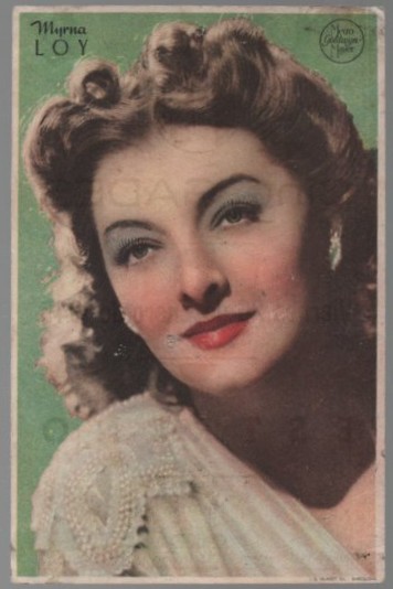 PROGRAMA DE CINE: MYRNA LOY. PUBLICIDAD CINE GADES CADIZ 1945
