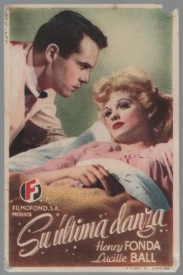 PROGRAMA DE CINE: SU ÚLTIMA DANZA. PUBLICIDAD CINE GADES CADIZ 1947