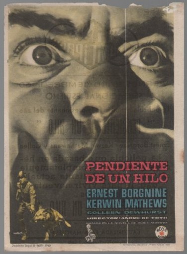 PROGRAMA DE CINE: PENDIENTE DE UN HILO PUBLICIDAD CINE MUNICIPAL CADIZ 1960