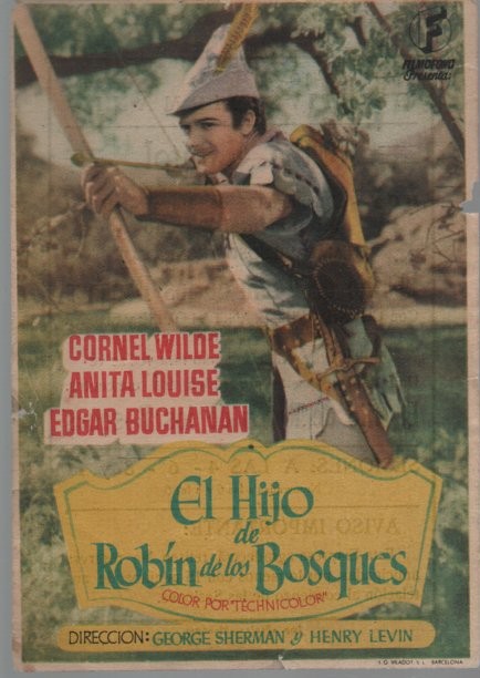 PROGRAMA DE CINE: EL HIJO DE ROBIN DE LOS BOSQUES