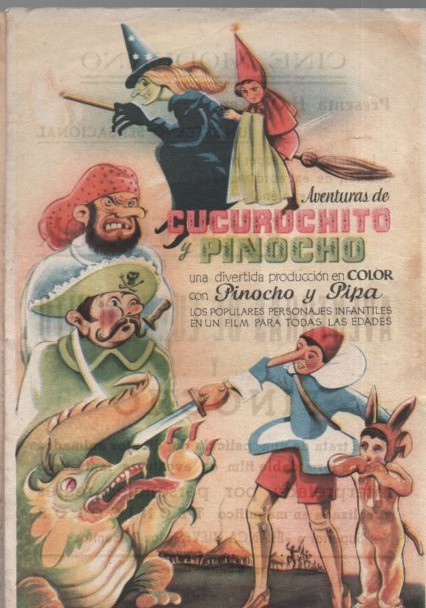 PROGRAMA DE CINE: AVENTURAS DE CUCURUCHITO Y PINOCHO