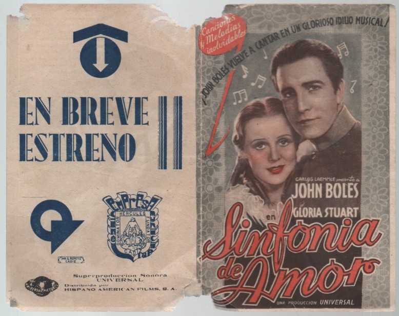 PROGRAMA DOBLE DE CINE: SINFONIA DE AMOR
