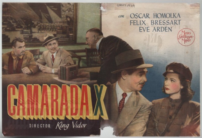 PROGRAMA DOBLE DE CINE: CAMARADA X. CINE GADES ABRIL 1949 CÁDIZ