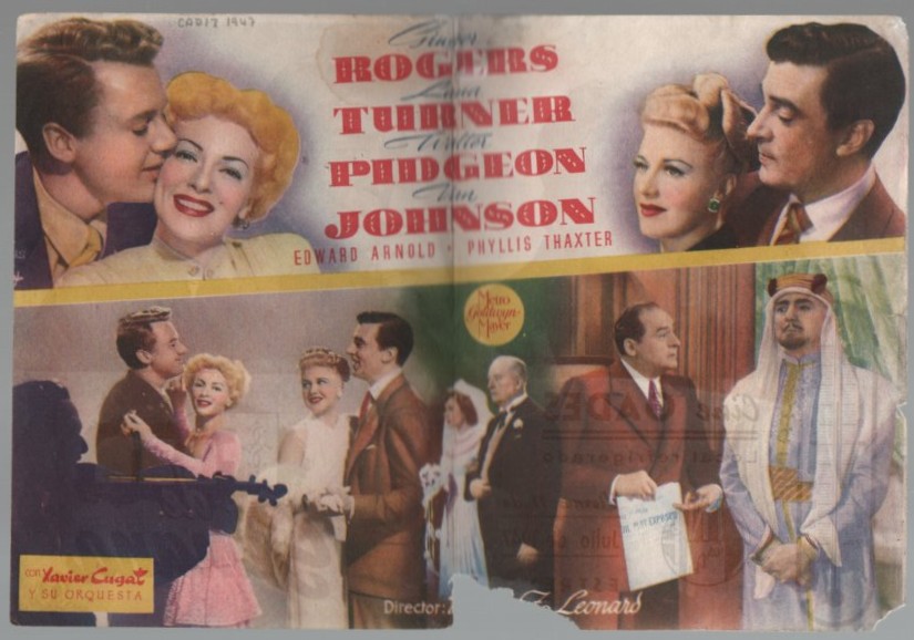 PROGRAMA DOBLE DE CINE: FIN DE SEMANA CINE GADES 1947 CÁDIZ