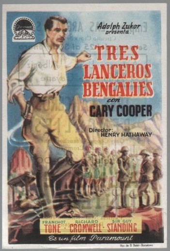 PROGRAMA DE CINE: TRES LANCEROS BENGALIES