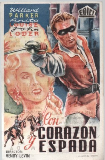 PROGRAMA DE CINE: CON CORAZON Y ESPADA