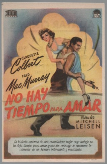 PROGRAMA DE CINE: NO HAY TIEMPO PARA AMAR