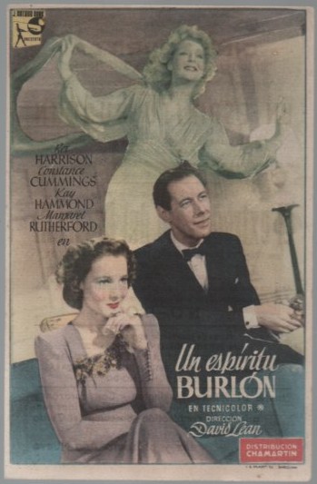 PROGRAMA DE CINE: UN ESPIRITU BURLON