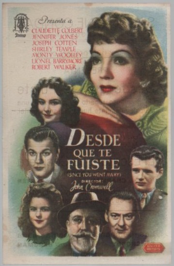 PROGRAMA DE CINE: DESDE QUE TE FUISTE