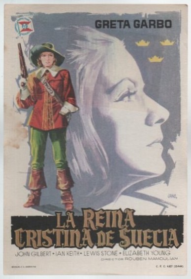 PROGRAMA DE CINE: LA REINA CRISTINA DE SUECIA