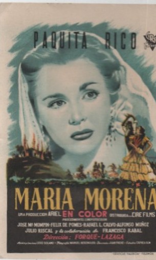 PROGRAMA DE CINE: MARIA MORENA