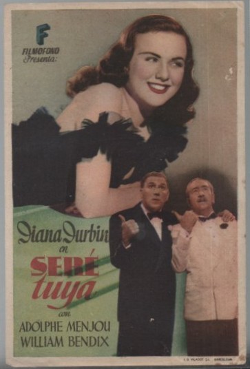 PROGRAMA DE CINE: SERÉ TUYA