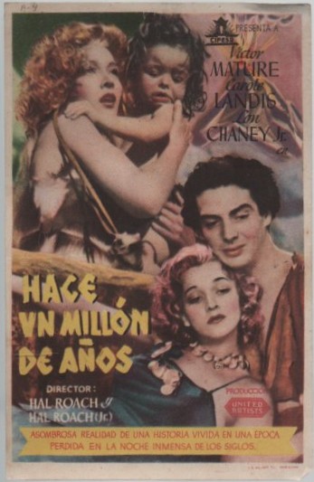 PROGRAMA DE CINE: HACE UN MILLON DE AÑOS