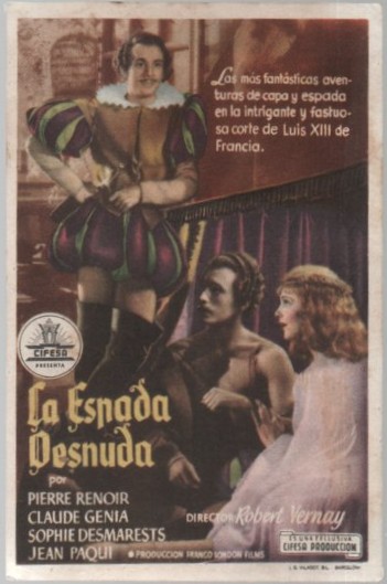 PROGRAMA DE CINE: LA ESPADA DESNUDA