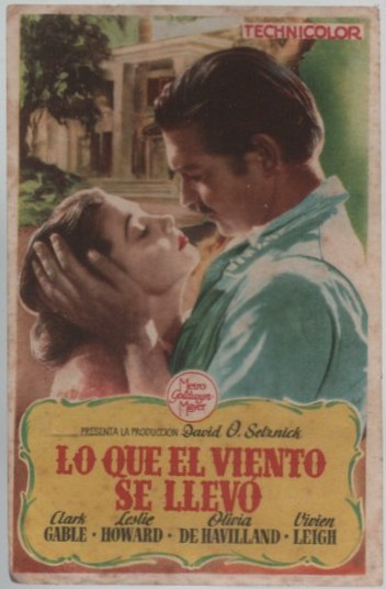 PROGRAMA DE CINE: LO QUE EL VIENTO SE LLEVÓ