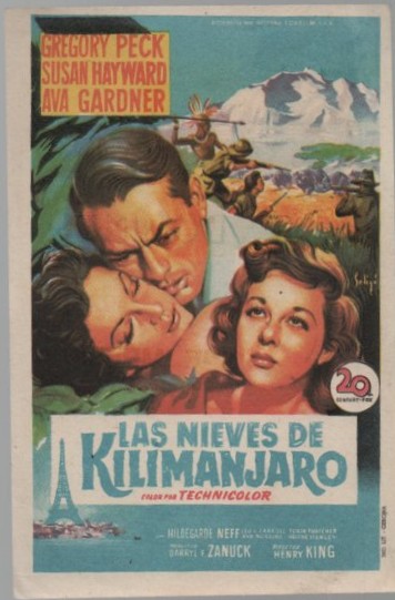 PROGRAMA DE CINE: LAS NIEVES DE KILIMANJARO