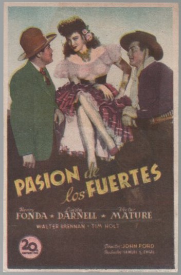 PROGRAMA DE CINE: PASION DE LOS FUERTES