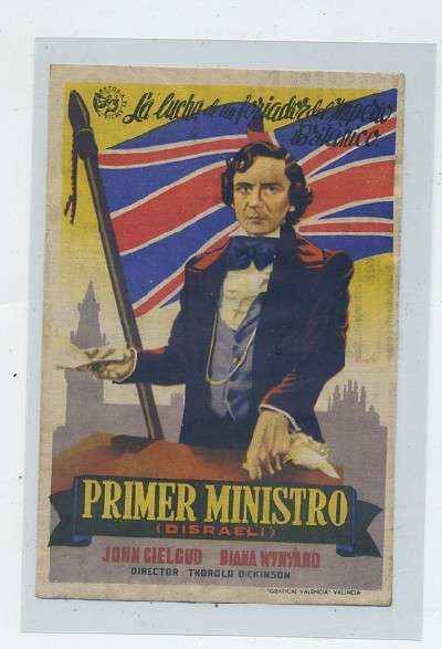 PROGRAMA DE CINE: PRIMER MINISTRO (DISRAELI)