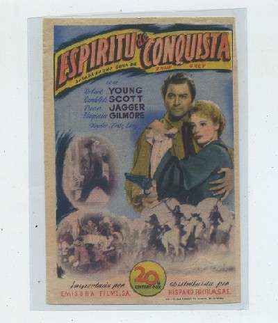 PROGRAMA DE CINE: ESPIRITU DE CONQUISTA