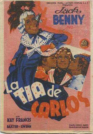PROGRAMA DE CINE: LA TIA DE CARLOS