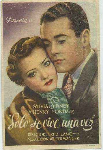 PROGRAMA DE CINE: SOLO SE VIVE UNA VEZ