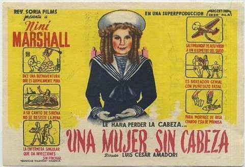 PROGRAMA DE CINE: UNA MUJER SIN CABEZA