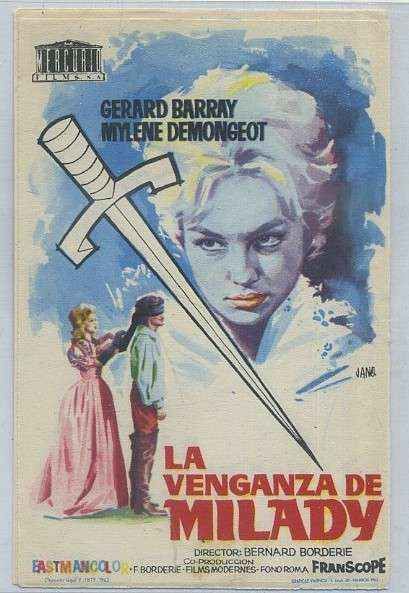 PROGRAMA DE CINE: LA VENGANZA DE MILADY