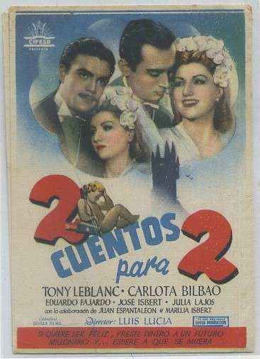 PROGRAMA DE CINE: 2 CUENTOS PARA 2