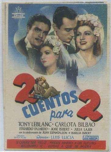 PROGRAMA DE CINE: 2 CUENTOS PARA 2