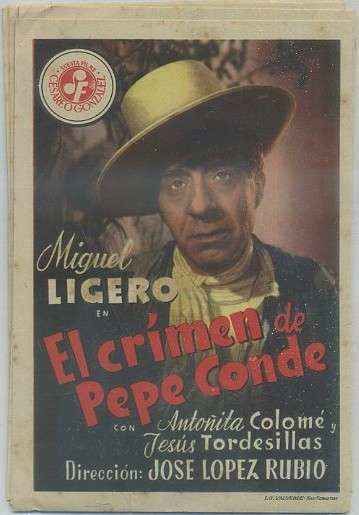 PROGRAMA DE CINE: EL CRIMEN DE PEPE CONDE