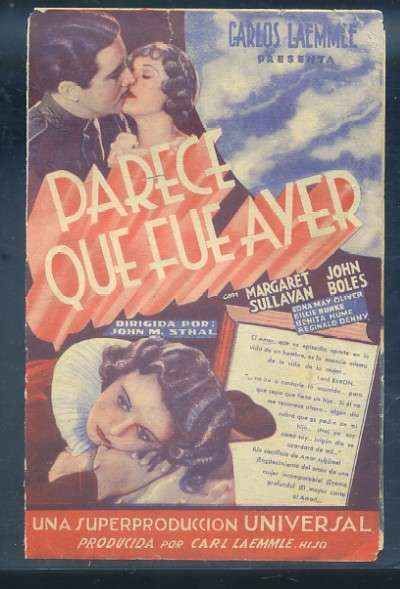 PROGRAMA DE CINE: PARECE QUE FUE AYER