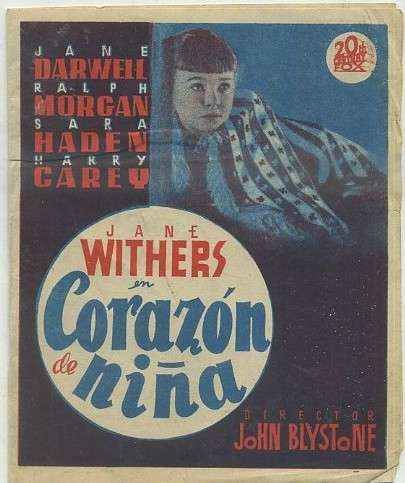 PROGRAMA DE CINE DOBLE: CORAZON DE NIÑA